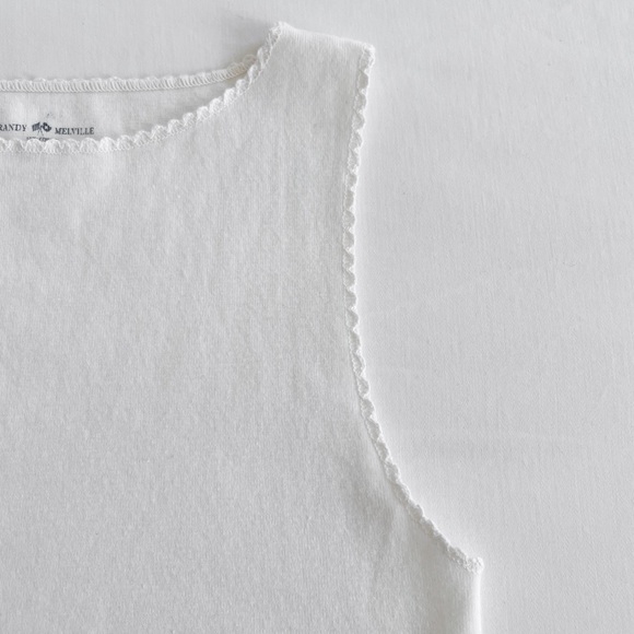 Brandy Melville Vicki Tank | White | One Size (Fits XS) | NWOT - Picture 5 of 12